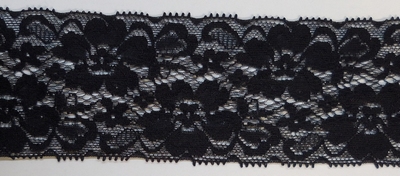 Elastic Lace 5.5-6cm (50 m), Black